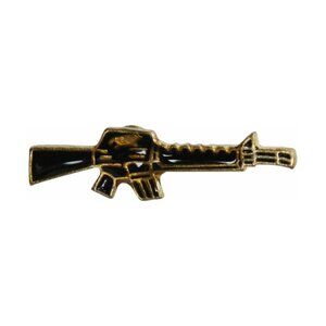 M16 Machine Gun Enamel Pin Classic USA Military Army War Weapon Punk Apparel NWT
